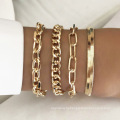 Fashion multi-layer chain bracelet, simple and exaggerated snake chain O-chain set bracelet women